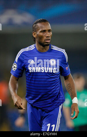 London, UK. 17. Sep, 2014. Champions League Gruppenphase. Chelsea vs. FC Schalke 04. Chelseas Didier Drogba Credit: Action Plus Sport/Alamy Live News Stockfoto