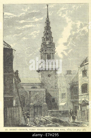 ONL (1887) 1.060 - St Braut Kirche, Fleet Street, nach dem Brand, 1824 Stockfoto