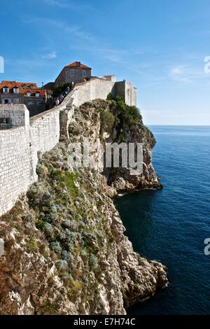 Wand von umliegenden Stari Grad (Altstadt)-Dubrovnik, Kroatien Stockfoto