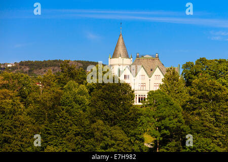 Gamlehaugen - Villa und die Residenz des norwegischen Königshauses in der Stadt Bergen, Norwegen. Stockfoto