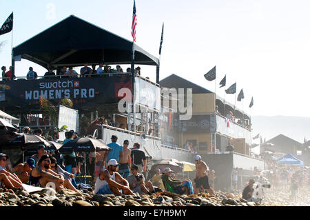 Böcke, Kalifornien, USA zu senken. 11. September 2014. Hurley Pro und Swatch Frauen Pro Wettbewerbschauplatz befindet sich am unteren Böcke, San Clemente, CA am 11. September 2014. Stockfoto