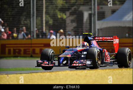 Die neue Generation Turbo aufgeladenen Hybrid-Rennwagen der Formel 1-Rennen zum ersten Mal mit Australien: Atmosphäre wo: Melbourne, Australien als: 16. März 2014 Stockfoto