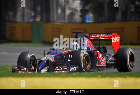 Die neue Generation Turbo aufgeladenen Hybrid-Rennwagen der Formel 1-Rennen zum ersten Mal mit Australien: Atmosphäre wo: Melbourne, Australien als: 16. März 2014 Stockfoto