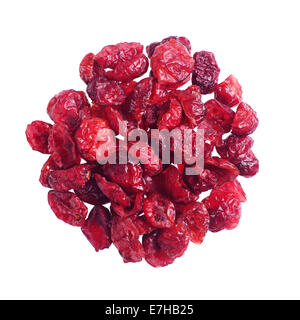 Getrocknete Cranberry isolierten auf weißen Hintergrund Stockfoto