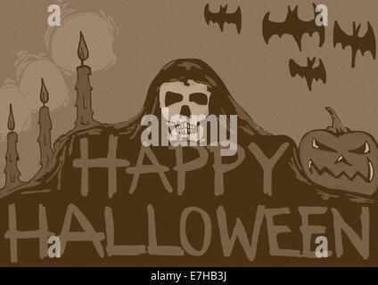 Happy Halloween-vintage Stockfoto