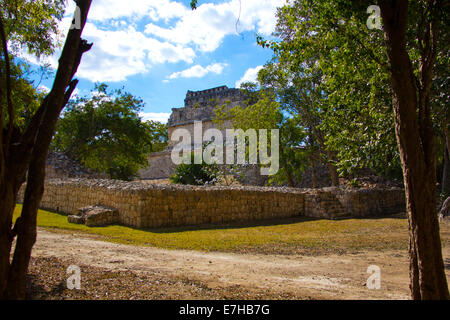 Das Observatorium in Chichen Itza, Mexoco, Yucatan Stockfoto