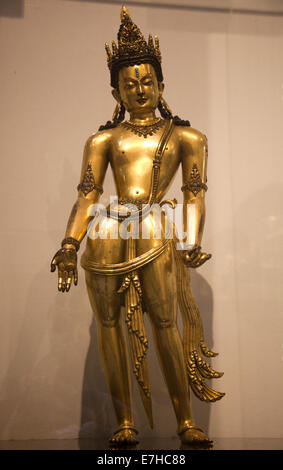 Der Bodhisattva Avalokiteshvara Bildhauerei an V & ein Museum in London UK Stockfoto