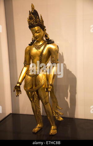 Der Bodhisattva Avalokiteshvara Bildhauerei an V & ein Museum in London UK Stockfoto