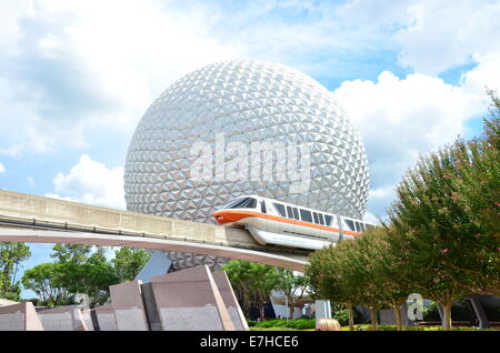 Raumschiff Erde am Epcot Center, Disneyworld Florida, Orlando, USA Stockfoto