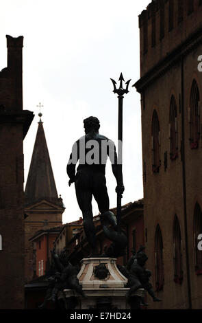 Italien. Bologna. Brunnen von Neptun von Giambologna (1529-1608), 1567. Stockfoto