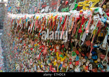 Kaugummi Wand platzieren Hecht Markt, Seattle Stockfoto