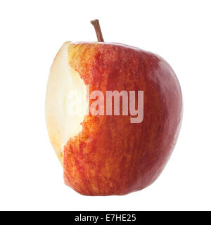 roter Apfel gefressen Stockfoto