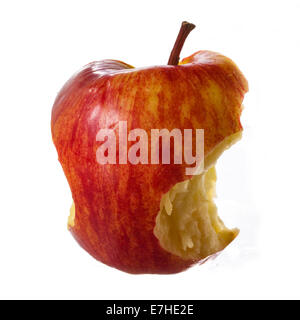 roter Apfel gefressen Stockfoto