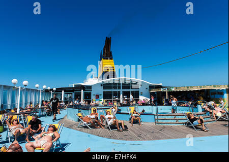 Europa, Frankreich, Corsica ferry. An Bord eine Zwischenlage. Stockfoto