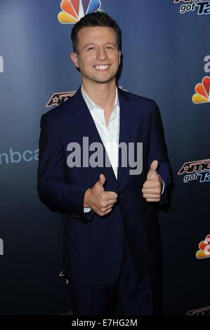 New York, NY, USA. 17. Sep, 2014. Mat Franco im Ankunftsbereich für AMERICA es GOT TALENT Saisonfinale, Radio City Music Hall, New York, NY 17. September 2014. Bildnachweis: Kristin Callahan/Everett Collection/Alamy Live-Nachrichten Stockfoto