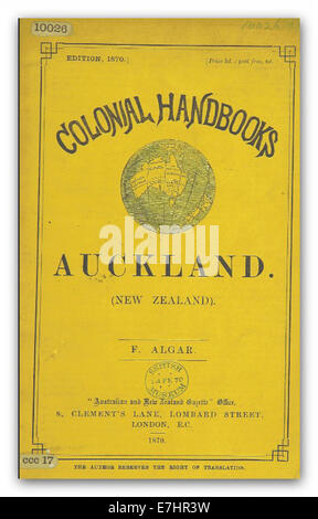 Algar(1870) koloniale Handbücher AUCKLAND, Neuseeland Stockfoto