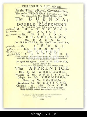 Diese 1774 entstandene Illustration aus Cumberlands Werk zeigt eine detaillierte historische Karte und einen Text, der sich auf Ereignisse oder Orte konzentriert, die im späten 18. Jahrhundert von Bedeutung sind. Die Seite enthält wertvolle Einblicke in die politischen oder geografischen Aspekte der Zeit. Stockfoto