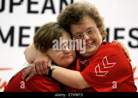 Antwerpen, Belgien. 17. September 2014. Athleten führen während der 3. Tag der Special Olympics Summer Games 2014 in Antwerpen Credit: Yiannis Kourtoglou/Alamy Live News Stockfoto