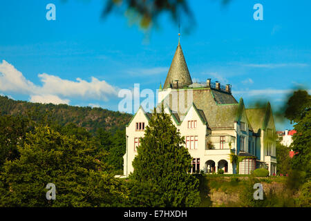 Gamlehaugen - Villa und die Residenz des norwegischen Königshauses in der Stadt Bergen, Norwegen. Stockfoto