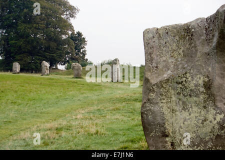 Teil des alten stehende Steinkreises in Avebury in Wiltshire, Großbritannien Stockfoto