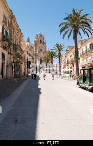 Ragusa Ibla Kleinstadt in Silcily Stockfoto