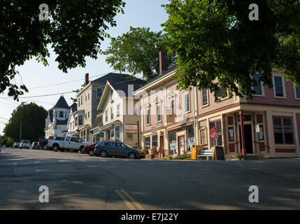 Straßenszene, Castine, Maine, Usa Stockfoto