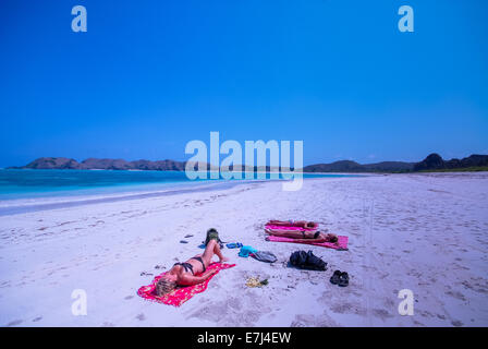 Strand von Kuta, dem südlichen Teil von Lombok, Indonesien Stockfoto