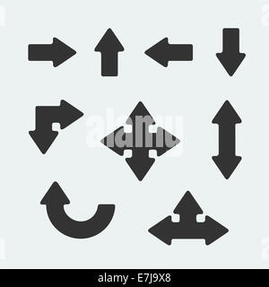 Symbol Pfeil einstellen Stockfoto