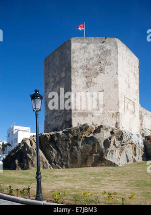 Castillo Guzman El Bueno, Tarifa, Provinz von Cadiz, Andalusien, Spanien Stockfoto