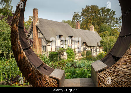 Anne Hathaway Ferienhaus und Gärten Stockfoto