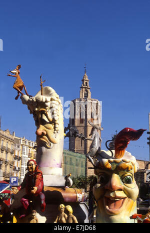 Fallas Feier, Valencia, Levante, Spanien Stockfoto