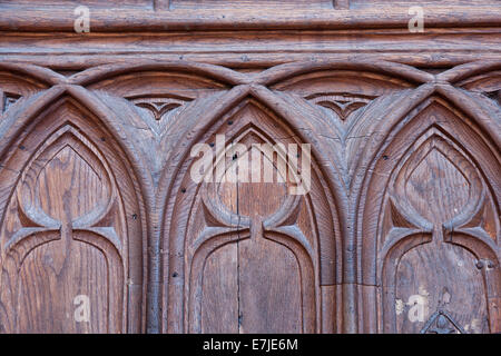 Österreich, Europa, Österreich, Salzburg, Nonn, Nonnberg, Kloster Nonnberg, Wandvertäfelungen, Holztäfelung, Holzvertäfelung, Stockfoto