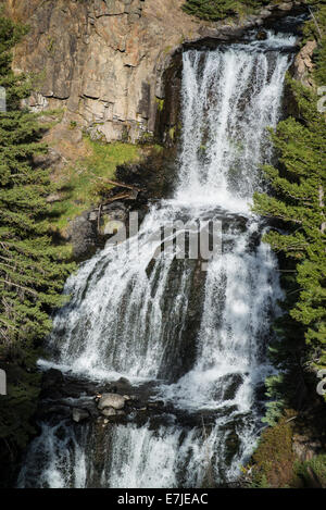 Undine fällt, Yellowstone Nationalpark, Wyoming, USA, USA, Amerika, Wasserfall, Stockfoto