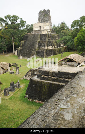 Guatemala, Mittelamerika, Petén, Akropolis, Amerika, antike, Archäologie, Architektur, Gebäude, Central, City, Civilisatio Stockfoto