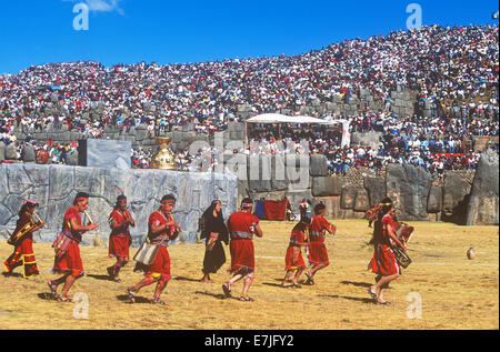 Inti Raymi, Inka, Cuzco, Cusco, Anden, Peru Stockfoto