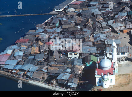 Antenne, Rio Hondo muslimischen Barrio, Zambonga City, Mindanao, Philippinen Stockfoto