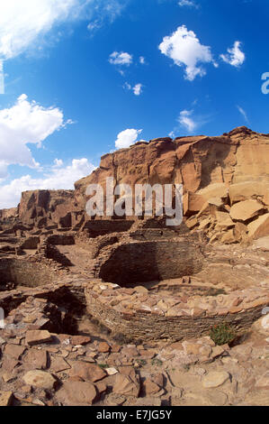 Antike, Wohnungen, Chaco Canyon in New Mexico Stockfoto