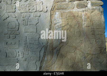 Uralt, Ruinen, Monte Alban, Oaxaca, Mexiko Stockfoto