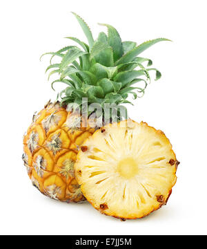 Ananas auf weißem Hintergrund Stockfoto