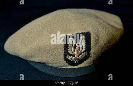 Littledean, Gloucestershire, UK. 19. September 2014.  Bild zeigt: Original SAS sand farbigen Barett Datum 19.09.2014 Credit: Jules Annan/Alamy Live News Stockfoto