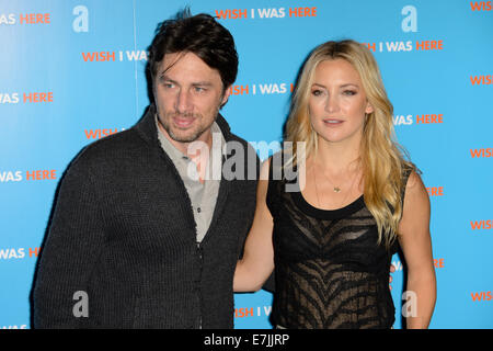 Zach Braff und Kate Hudson bei einem Foto-Shooting für wünschen I Was Here. Stockfoto