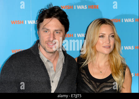 Zach Braff und Kate Hudson bei einem Foto-Shooting für wünschen I Was Here. Stockfoto