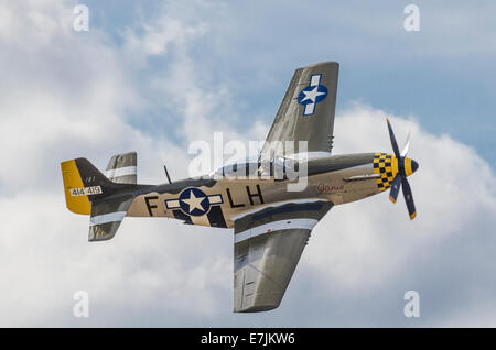 Mustang P51D-NT 25 G-MSTG 414419 LH-F "Janie" Stockfoto