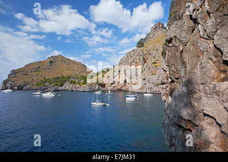 Straße nach Sa Calobra Canyon. Mallorca, Balearen. Spanien. Stockfoto