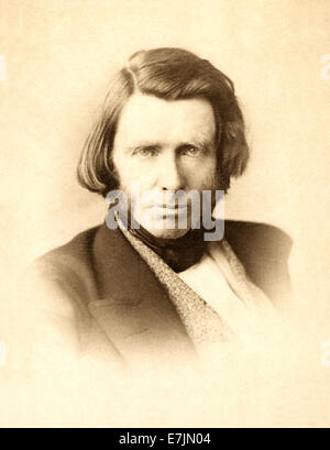 Englischer Kunstkritiker John Ruskin (1819-1900) ca. 1865 im Alter von 46. Siehe Beschreibung für mehr Informationen. Stockfoto