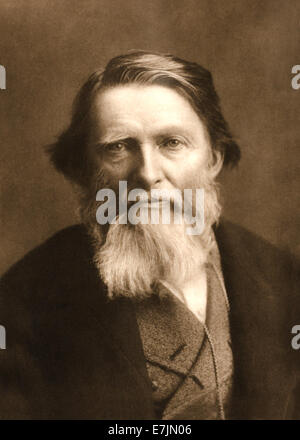 Englischer Kunstkritiker John Ruskin (1819-1900) um 1880 im Alter von 61. Siehe Beschreibung für mehr Informationen. Stockfoto