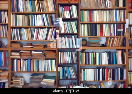 Digital erstellt Bücherregal Stockfoto