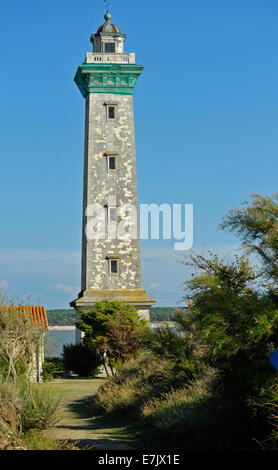 Alter Leuchtturm an Saint Georges de Didonne, Charente Maritme, Poitou Charente, Frankreich Stockfoto