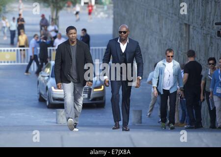 San Sebastian, Baskenland, Spanien. 19. Sep, 2014. Denzel Washington und Antoine Fuqua besuchen Sie "The Equalizer" Photocallduring dem 62st San Sebastian International Film Festival im Kursaal Palace am 19. September 2014 in San Sebastian, Spanien. Bildnachweis: Jack Abuin/ZUMA Draht/Alamy Live-Nachrichten Stockfoto