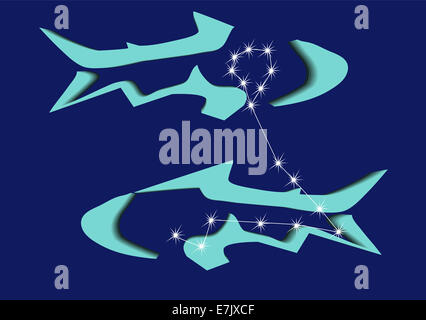 Fische. Zeichen Stockfoto